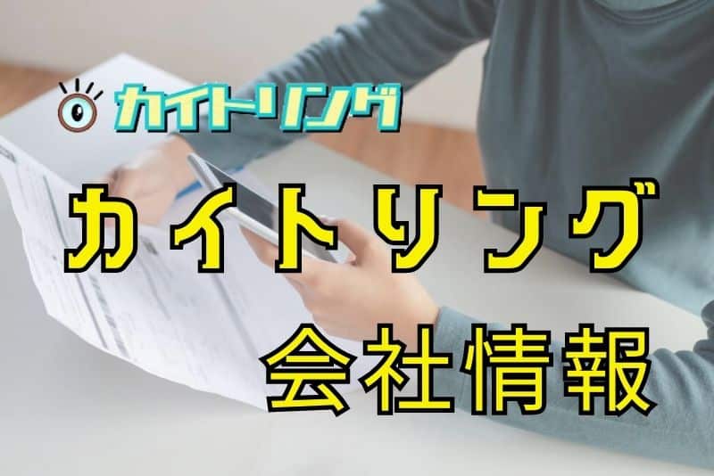 カイトリングの会社概要。ちゃんと信用できる？