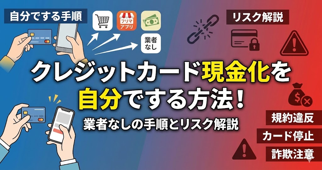 クレジットカード現金化を自分でする方法!業者なしの手順とリスク解説